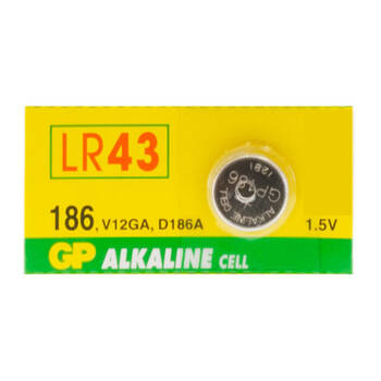 LR43 BUTTON CELL ALKALINE GP