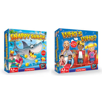 2pc HTI Who is Who and Snappy Shark Bite Game Kids/Toddler Combo Set 3y+