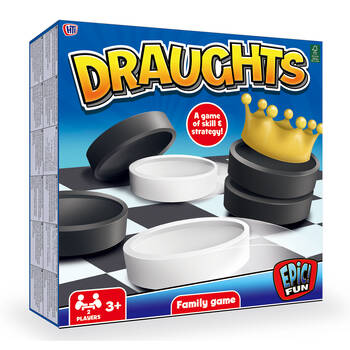 HTI Draughts Classic Strategy Board Game Kids 3y+