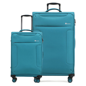 Tosca So-Lite 3.0 25"/29" Checked Trolley Luggage Suitcase Medium/Lg Teal