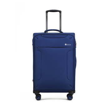 Tosca So-Lite 3.0 25" Checked Trolley Luggage Suitcase - Navy