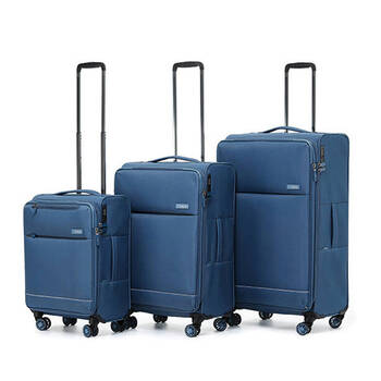 3pc Tosca So-Lite Suitcase Trolley Luggage Set - Blue