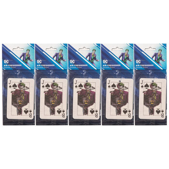 5PK The Stubby Club Coconut Scent Car Air Freshener - Joker Card