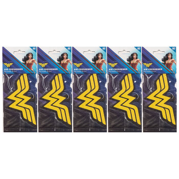5PK The Stubby Club Wonder Woman Logo Perfume Scent Car Air Freshener