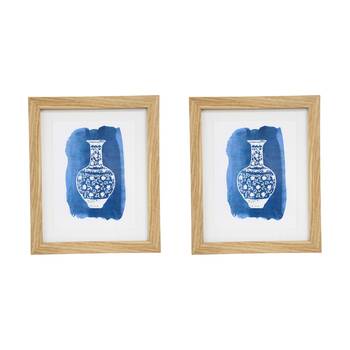 2PK LVD Framed Print Chinoiserie 2 Home Decor 25x30cm