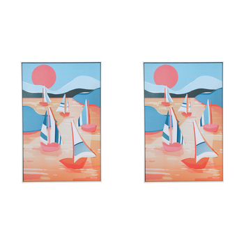 2PK LVD Framed Canvas Island Hopping Home Decor 40x60cm