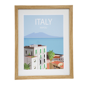 LVD Framed Glass/Resin 40x50cm Print Italy Wall Hanging Art