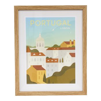 LVD Framed Glass/Resin 40x50cm Print Portugal Wall Hanging Art