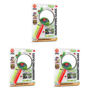 3PK Nature Explorer Mega Zoom Magnifying Glass Kids Educational Toy 3y+