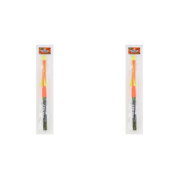 2PK Stunt Flyer Hand Pump Whistle Rocket Kids Toy Assorted 6y+
