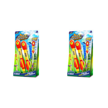 2PK Stunt Flyer Lanard Rippin Whistling Rockets w/ Launcher 6y+
