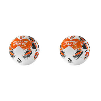 2PK A-League Brisbane Roar A-League Soft PVC Soccer Ball Size 5 - Orange
