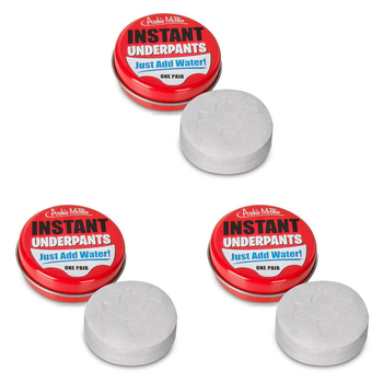 3PK Archie McPhee Instant Disposable Underpants Unisex