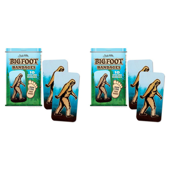 2PK Archie McPhee 7.6cm Bigfoot Bandages Latex-Free Self-Adhesive