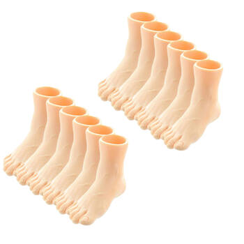 12PK Archie McPhee Soft Vinyl Feet Finger Puppets 5.1cm - Assorted 3y+