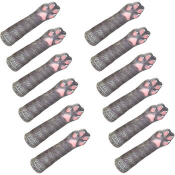 12PK Archie McPhee Latex Finger Cat Paw 11.4cm - Assorted
