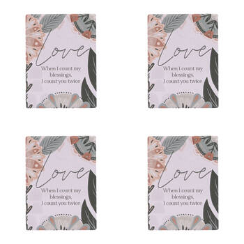 4PK Splosh Amber Garden Love Ceramic Magnet Home Decor 6x8cm