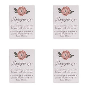 4PK Splosh Amber Garden Happiness Ceramic Magnet Home Decor 6x8cm