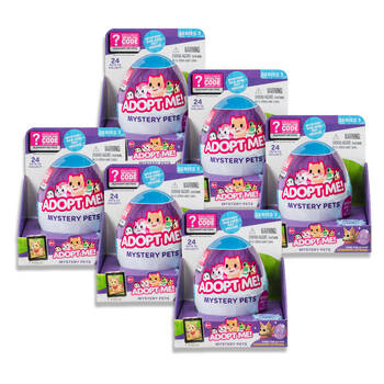 6PK Adopt Me 2 Inch Mystery Pet Water Reveal Egg Collectable Kids Toy 6y+ Assorted