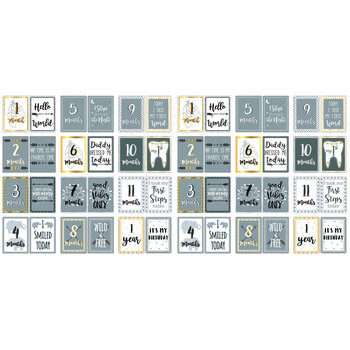 2x 12pc The Peanutshell Boho Reversible Milestone Cards 18cm