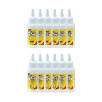 12PK Amos Stained Glass Deco Snow White 60ml DIY Craft Paint Kids Children 6y+