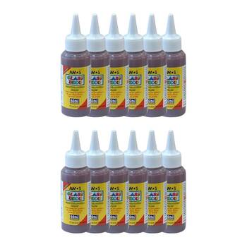 12PK Amos Stained Glass Deco Soft Brown 60ml DIY Craft Paint Kids Children 6y+