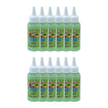 12PK Amos Stained Glass Deco 60ml Bottle Light Green DIY Craft Paint Kids 6y+
