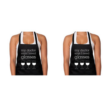 2PK Annabel Trends Cotton Screen Print Apron 60x80cm My Doc Says