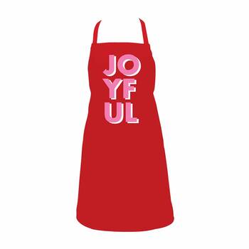 Annabel Trends Cotton Screen Print Apron 60x80cm Christmas Joyful