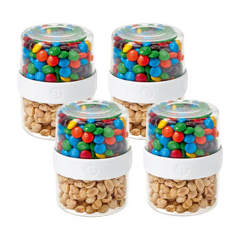 4PK iDesign Fresh Stack N Snack Double Sided Food Container Clear - Small