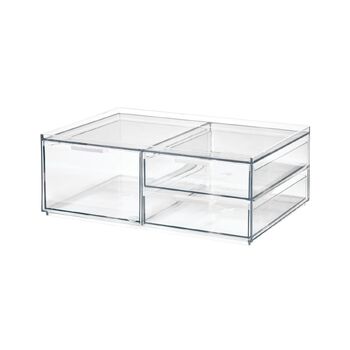 iDesign 20.3x30.5cm 3 Wide Drawer Cosmetic Organizer