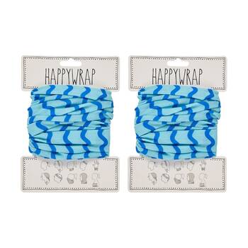 2PK Annabel Trends Happywrap Women's Hair Accessory 50x25cm Blue Wave