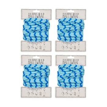4PK Annabel Trends Happywrap Women's Hair Accessory 50x25cm Blue Wave