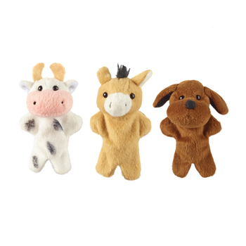 3PK Living Nature Farm Finger Puppets 10cm - Assorted