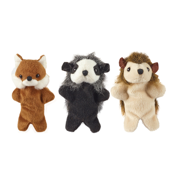 3PK Living Nature Wildlife Finger Puppets 10cm - Assorted