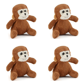 4PK Living Nature Jungle Mini Buddies 10cm Animal Plush Kids Toy 0+ Assorted