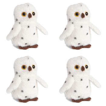 4PK Living Nature Snowy Mini Buddies 10cm Owl Kids Animal Toy White 0+