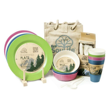 37pc Eco SouLife  Reusable Biodegradable All Natural Picnic Set Tokyo
