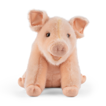 Living Nature 30cm Piglet Soft Animal Plush w/ Sound Toy Pink 0m+