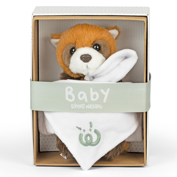 Living Nature 21cm Baby Red Panda w/ Blanket Kids Stuffed Toy