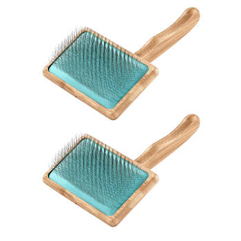2PK Artero Nature Collection Supersoft Slicker Pet Grooming Brush w/ 16mm Pin XS