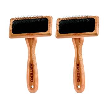 2PK Artero Nature Collection Universal Firm Slicker Pet Grooming Brush w/ 11mm Pin S
