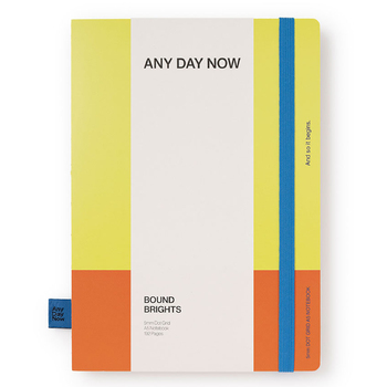 Any Day Now Bound A5 Dot Grid Writing Notebook - Yellow & Orange