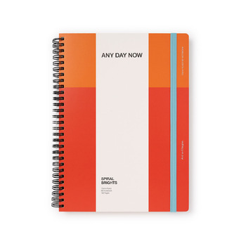Any Day Now Dot Grid B5 Ruled Notebook 80gsm Paper - Orange & Red
