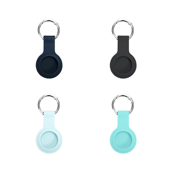 4PK Laser Silicone Key Ring Holder For Apple AirTag - Dark Pastels
