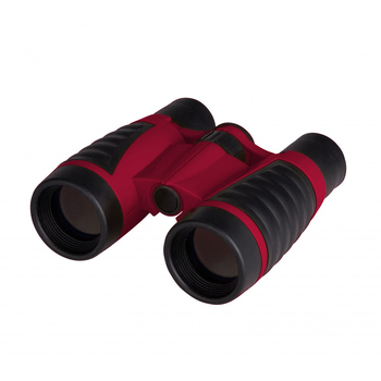 Laser Kids Rubberised Pocket Binoculars w/ Carry Pouch Red