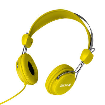 Laser Volume Restricted Stereo Headphones For Kids - Yellow