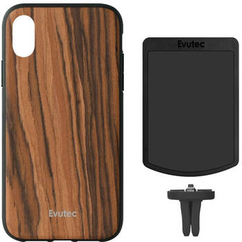 Evutec iPhone X/XS Case W/ AFIX Vent Mount - Rosewood