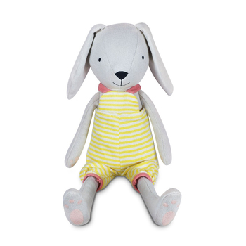 Apple Park Cotton 42cm Benny Organic Knit Bunny Kids Plush Cuddle Toy 0+