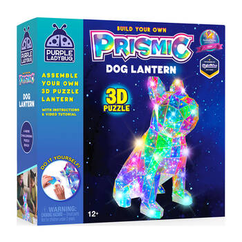 Prismic 3D Puzzle Dog Lantern DIY Kids Craft w/ Lights 12y+